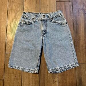 Vintage Levi's orange tabs 560 loose fit light wash jean shorts jorts kids 9‎